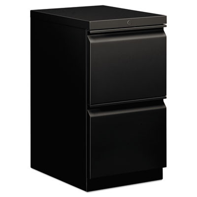 Brigade Mobile Pedestal, Left Or Right, 2 Letter-Size File Drawers, Black, 15" X 19.88" X 28"
