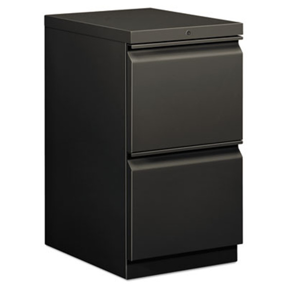 Brigade Mobile Pedestal, Left Or Right, 2 Letter-Size File Drawers, Charcoal, 15" X 19.88" X 28"