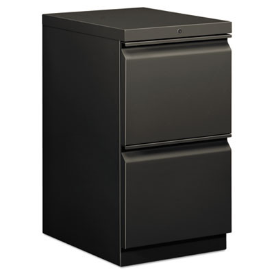 Brigade Mobile Pedestal, Left Or Right, 2 Letter-Size File Drawers, Charcoal, 15" X 19.88" X 28"