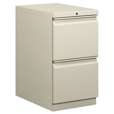Brigade Mobile Pedestal, Left Or Right, 2 Letter-Size File Drawers, Light Gray, 15" X 22.88" X 28"