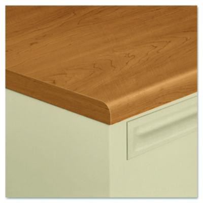 38000 Series Left Pedestal Desk, 72" X 36" X 29.5", Harvest/Putty