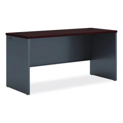 38000 Series Desk Shell, 60w X 24d X 29.5h, Mahogany/Charcoal