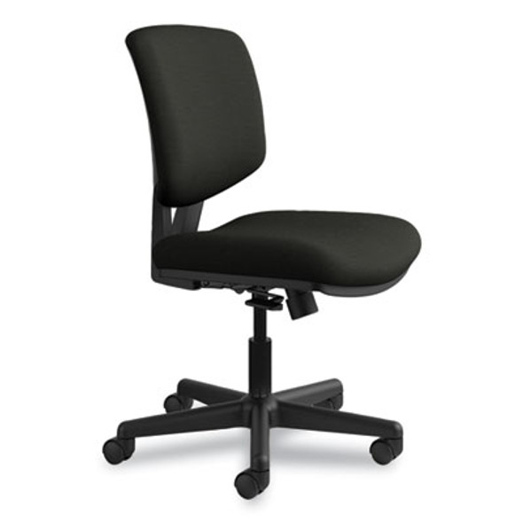 Volt Series Leather Task Chair With Synchro-Tilt, Supports Up To 250 Lb, 18" To 22.25" Seat Height, Black