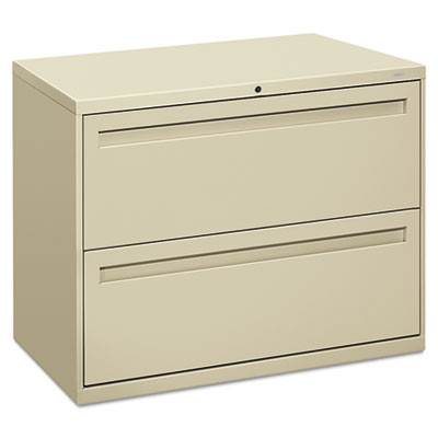 Brigade 700 Series Lateral File, 2 Legal/Letter-Size File Drawers, Putty, 36" X 18" X 28"