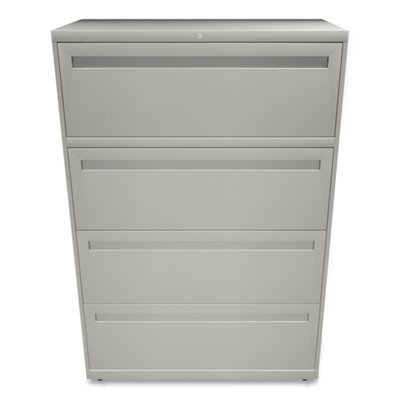 Brigade 700 Series Lateral File, 4 Legal/Letter-Size File Drawers, Light Gray, 36" X 18" X 52.5"