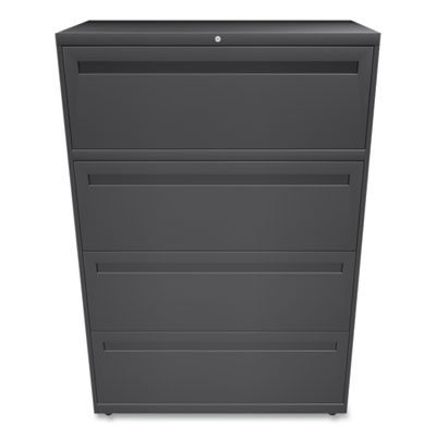 Brigade 700 Series Lateral File, 4 Legal/Letter-Size File Drawers, Charcoal, 36" X 18" X 52.5"