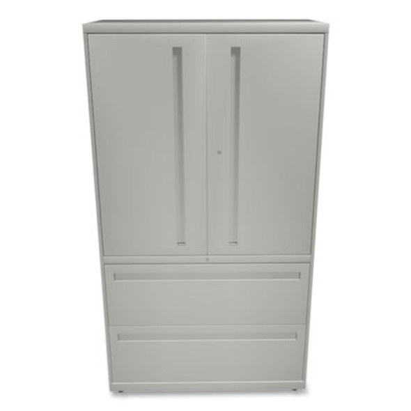 Brigade 700 Series Lateral File, Three-Shelf Enclosed Storage, 2 Legal/Letter-Size File Drawers, Gray, 36" X 18" X 64.25"