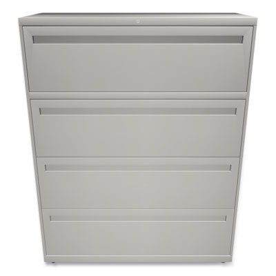 Brigade 700 Series Lateral File, 4 Legal/Letter-Size File Drawers, Light Gray, 42" X 18" X 52.5"