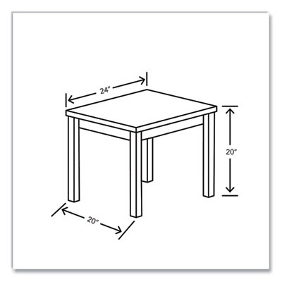 80000 Laminate Occasional End Table, Rectangular, 24w x 20d x 20h, Kingswood Walnut