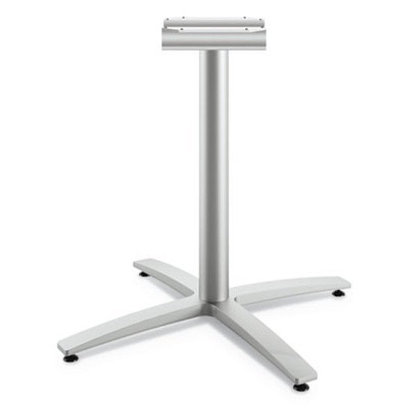 Between Seated-Height X-Base For 30" To 36" Table Tops, 26.18w x 29.57h, Silver