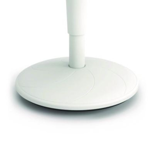 Revel Adjustable Height Fidget Stool, Backless, Supports Up To 250 Lb, 13.75" To 18.5" Seat Height, Charcoal Seat, White Base