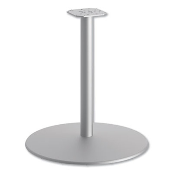 Between Round Disc Base For 30" Table Tops, 27.79" High, Textured Silver