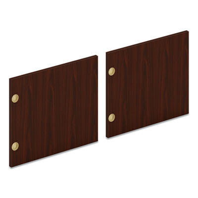 Pair Of Mod Laminate Doors For 72"W Mod Desk Hutch, 17.87 x 14.83, Traditional Mahogany
