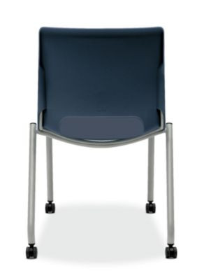 Motivate Four-Leg Stacking Chair, Up To 300 Lbs, 18" Seat Height, Regatta Seat And Back, Platinum Base, 2/Carton