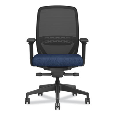 Nucleus Series Recharge Task Chair, Up To 300Lb, 16.63" To 21.13" Seat Ht, Navy Seat, Black Back/Base