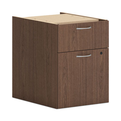 Mod Support Pedestal, Left Or Right, 2-Drawers: Box/File, Legal/Letter, Sepia Walnut, 15" x 20" x 20"