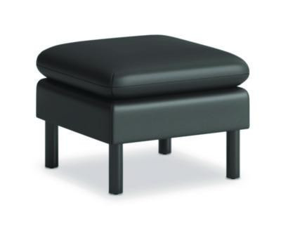 Parkwyn Series Ottoman, 23" x 23" x 17.5", Black