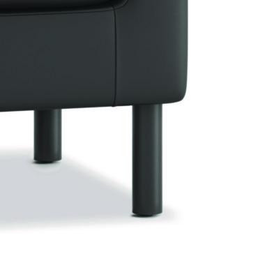 Parkwyn Series Ottoman, 23" x 23" x 17.5", Black