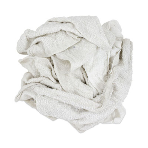 New White Economy Terry Rags, White, 10 Lb/Carton