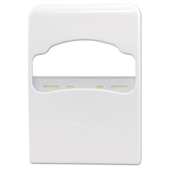 Health Gards Quarter-Fold Toilet Seat Cover Dispenser, 8.75 X 2 X 12, White