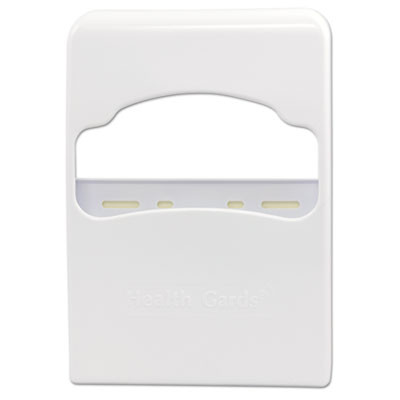 Health Gards Quarter-Fold Toilet Seat Cover Dispenser, 8.75 X 2 X 12, White