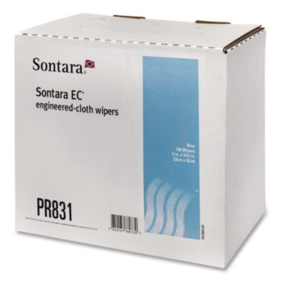 Sontara Ec Wipers, 16.5 x 9, Blue, Interfold Dispenser Box, 100 Wipers/Box, 8 Boxes/Carton