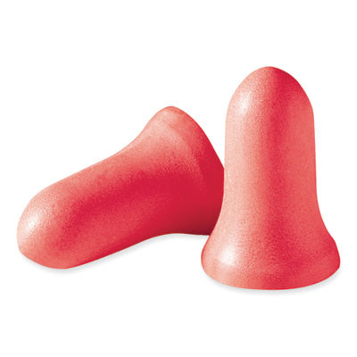Maximum Single-Use Earplugs, Leight Source 500 Refill, 33 Db Nrr, One Size Fits Most, Coral Bell/T-Shaped Plugs, 500/Box