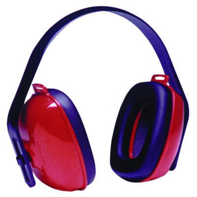 Qm24+ Three-Position Earmuffs, Dielectric, 25 Db Nrr, Red/Black