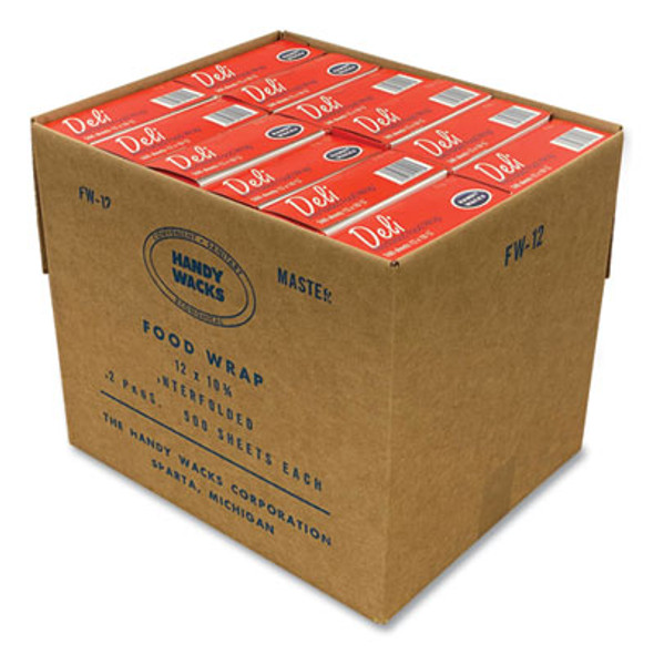 Interfolded Food Wrap Deli Sheets, 10.75 x 12, 12/Carton
