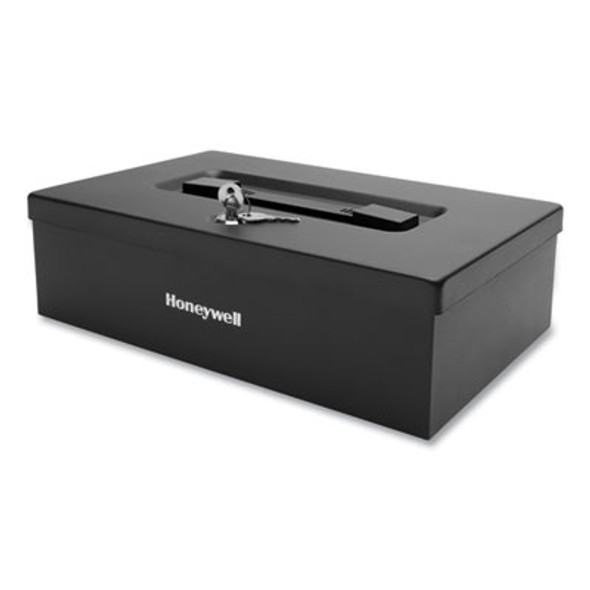 Fire Resistant Steel Security Box With Key Lock, 12.7 X 8.8 X 4.1, Black