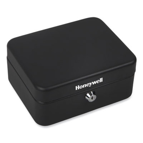 Convertible Cash And Key Box With 10 Keys, 7.9 x 6.5 x 3.5, Security Steel, Black