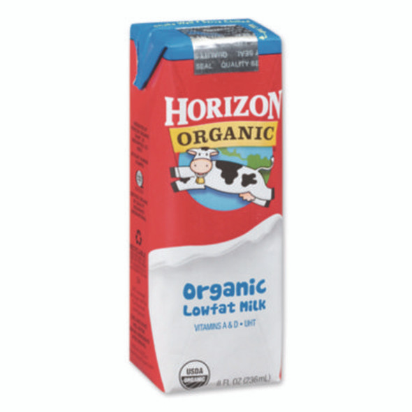 Low Fat Milk, 1% Plain, 8 Oz, 18/Carton