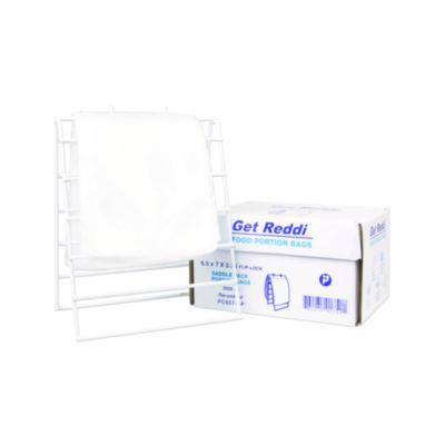 Get Reddi Saddle Pack Poly Food Portion Bags, Fold-Top Closure, 0.5 Mil, 6.5" x 7", Clear, 2,000/Carton