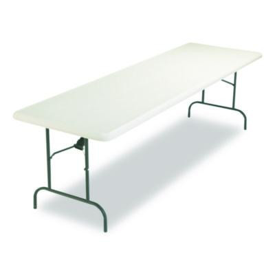 Indestructable Industrial Folding Table, Rectangular, 96" x 30" x 29", Platinum