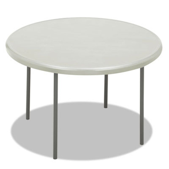 Indestructable Classic Folding Table, Round, 48" x 29", Platinum