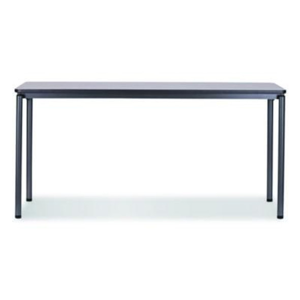 Maxx Legroom Wood Folding Table, Rectangular, 60" x 18" x 29.5", Gray/Charcoal
