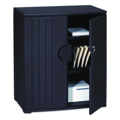 Rough n Ready Storage Cabinet, Two-Shelf, 36w x 22d x 46h, Black
