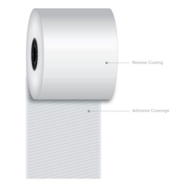 Sticky Media, 3.15" x 270 Ft, White, 12 Rolls/Carton