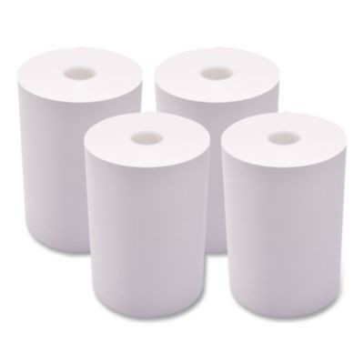 Impact Bond Paper Rolls, 1-Ply, 3.25" X 243 Ft, White, 4/Pack