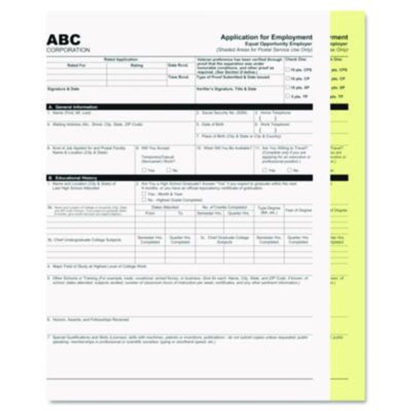 Digital Carbonless Paper, 2-Part, 8.5 x 11, White/Canary, 1,250/Carton