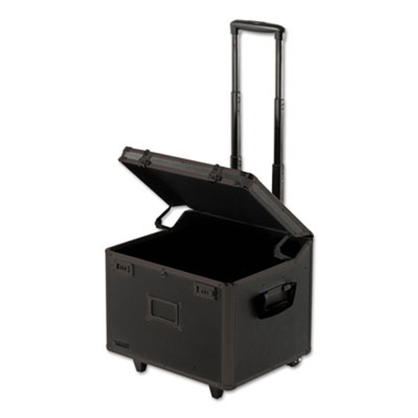 Locking Mobile File Chest, Letter/Legal Files, 17.5" X 15.5" X 14.5", Black