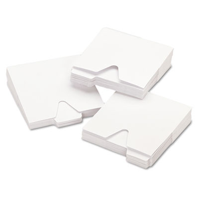 Cd File Folders, 1 Disc Capacity, White, 100/Pack