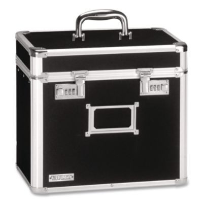 Locking File Chest, Letter Files, 13.75" X 7.25" X 12.25", Black