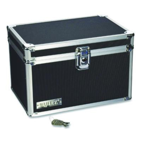 Locking Index Card File, Holds 550 5 X 8 Cards, 8.75 X 5.5 X 5.75, Black