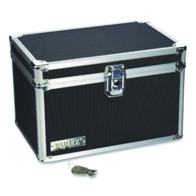 Locking Index Card File, Holds 550 5 X 8 Cards, 8.75 X 5.5 X 5.75, Black