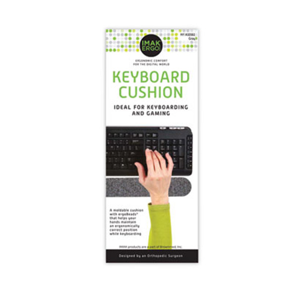 Keyboard Wrist Cushion, 10 x 6, Gray