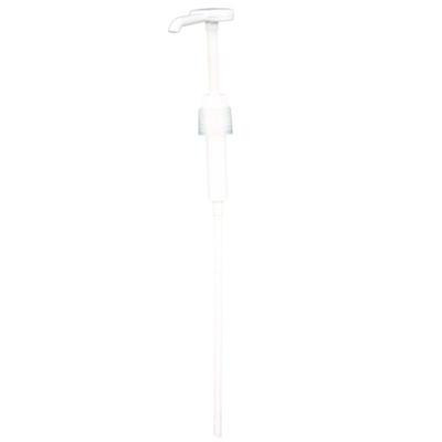 Economy Plastic Dispensing Pump With Senior Rieke Adapter For 5 Gal Pails And 38 Mm Screwcap For 1 Gal Jugs, White
