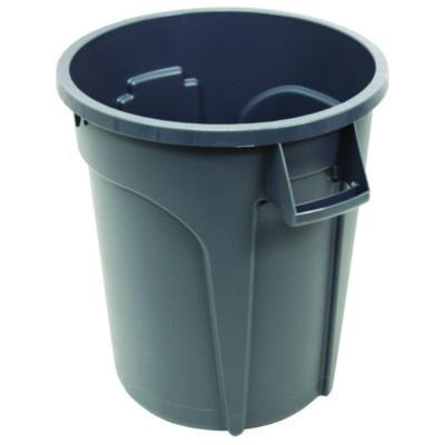 Value-Plus Containers, 20 Gal, Low-Density Polyethylene, Gray