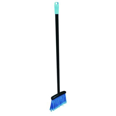 Lobby Dust Pan Broom, 36.86" Length, Black/Blue, 12/Carton