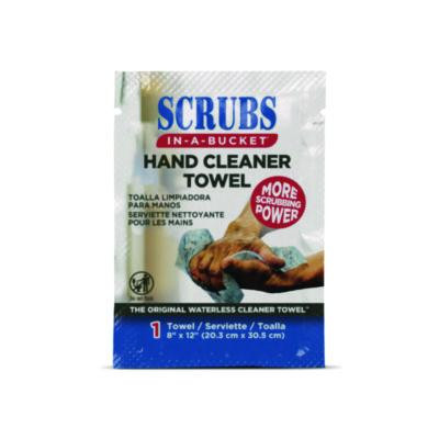 Hand Cleaner Towels, 1-Ply, 12 x 8, Citrus, Blue/White, 100 Packets/Carton